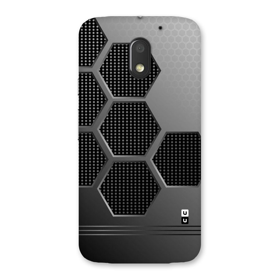 Grey Black Hexa Back Case for Moto E3 Power