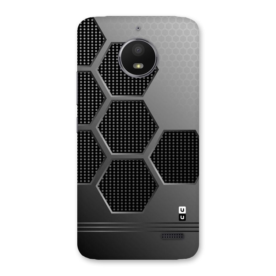 Grey Black Hexa Back Case for Moto E4