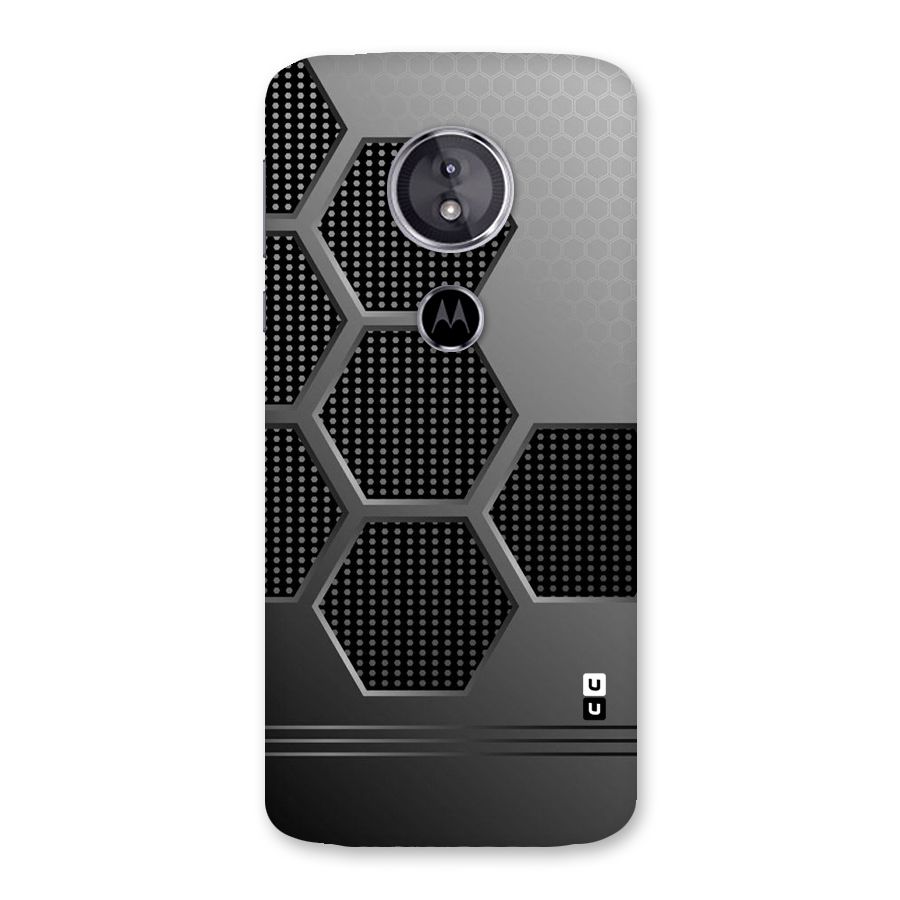 Grey Black Hexa Back Case for Moto E5