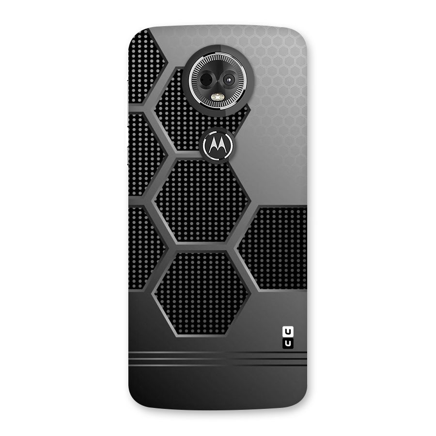 Grey Black Hexa Back Case for Moto E5 Plus