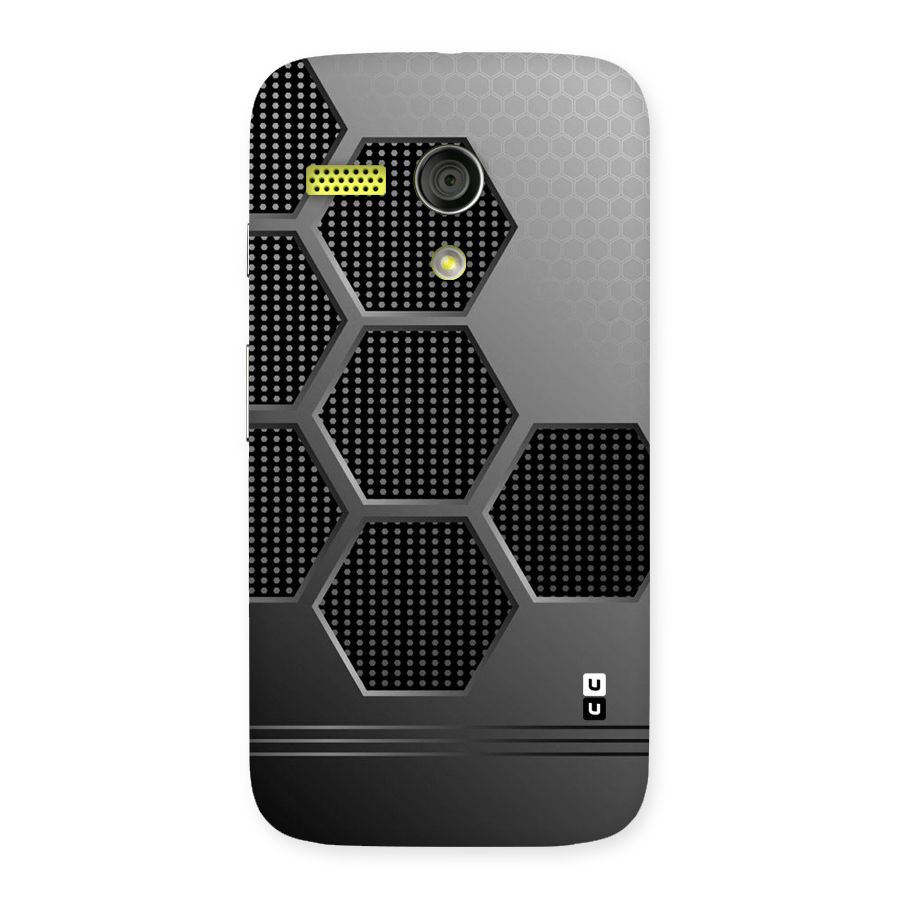 Grey Black Hexa Back Case for Moto G