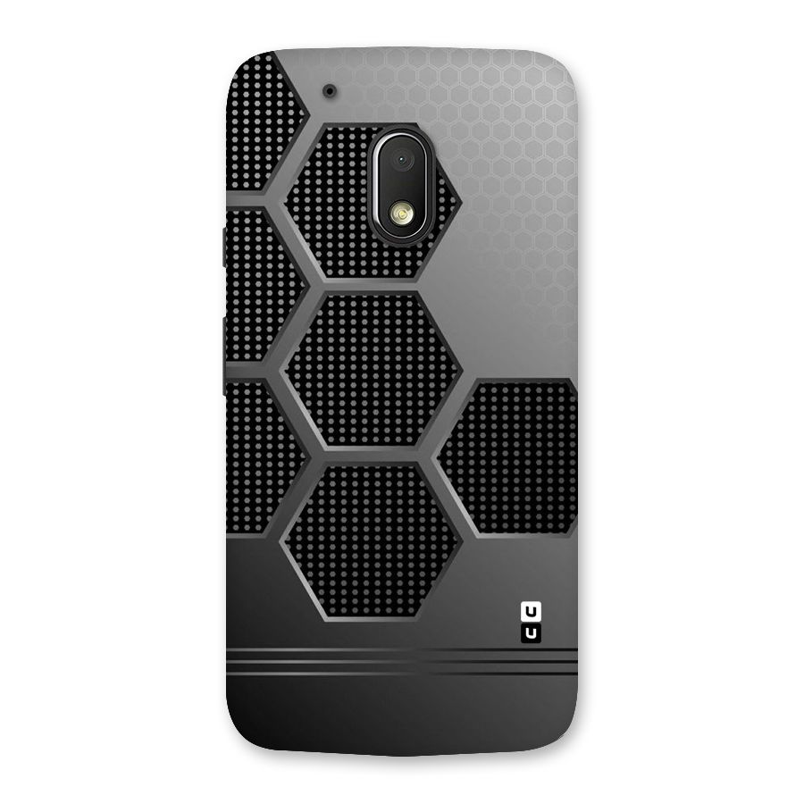 Grey Black Hexa Back Case for Moto G4 Play