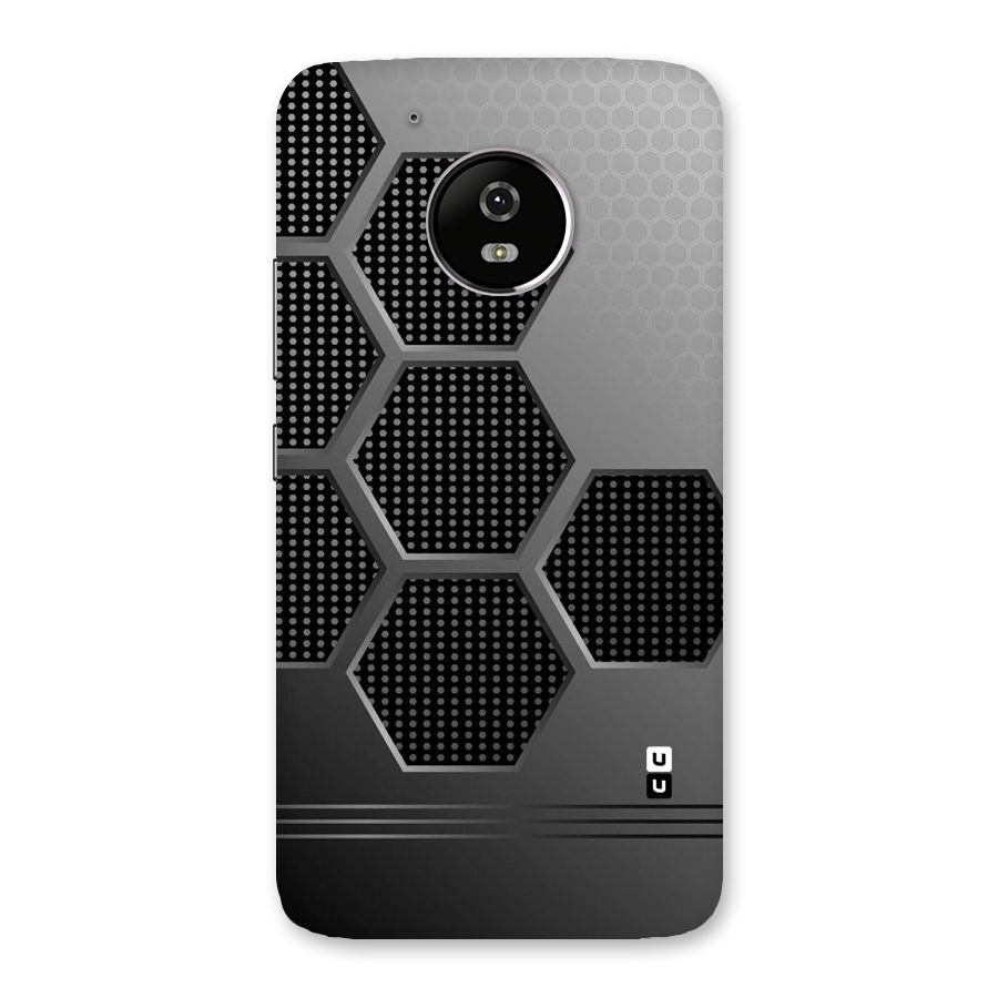 Grey Black Hexa Back Case for Moto G5