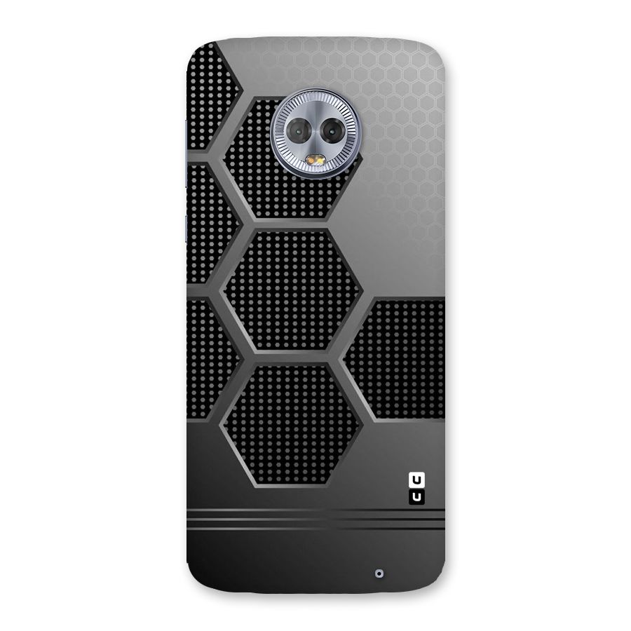 Grey Black Hexa Back Case for Moto G6 Plus