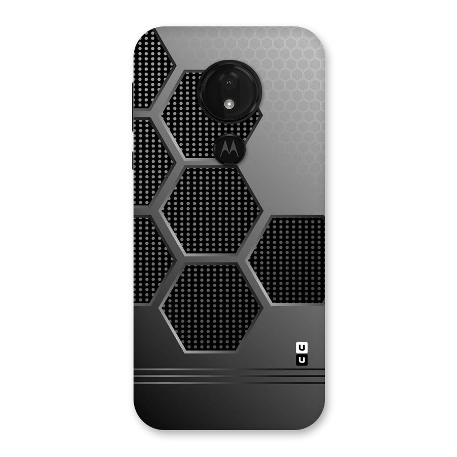 Grey Black Hexa Back Case for Moto G7 Power