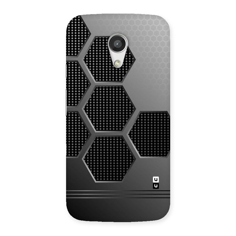 Grey Black Hexa Back Case for Moto G 2nd Gen