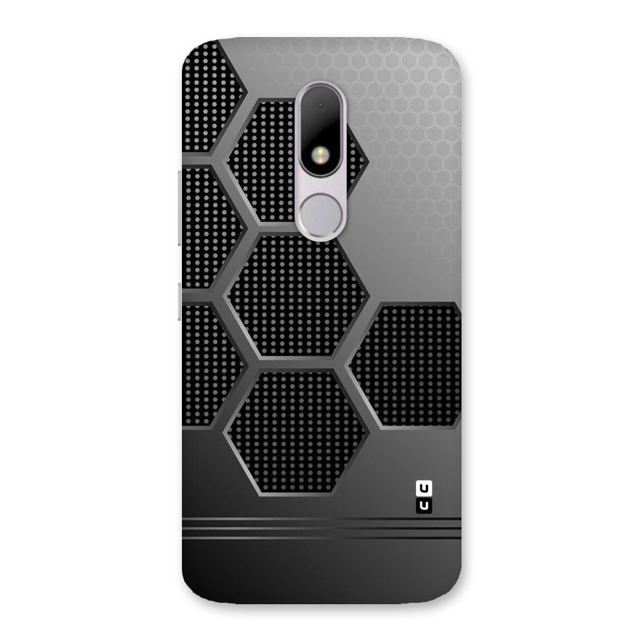 Grey Black Hexa Back Case for Moto M