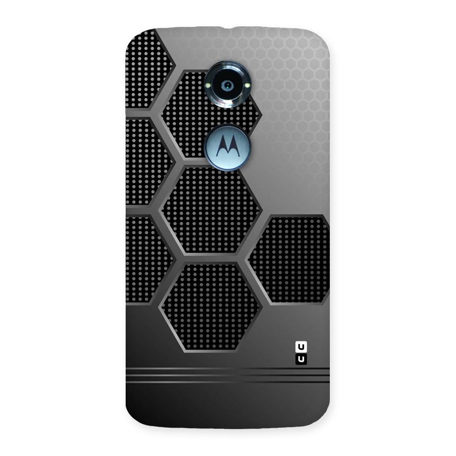 Grey Black Hexa Back Case for Moto X 2nd Gen