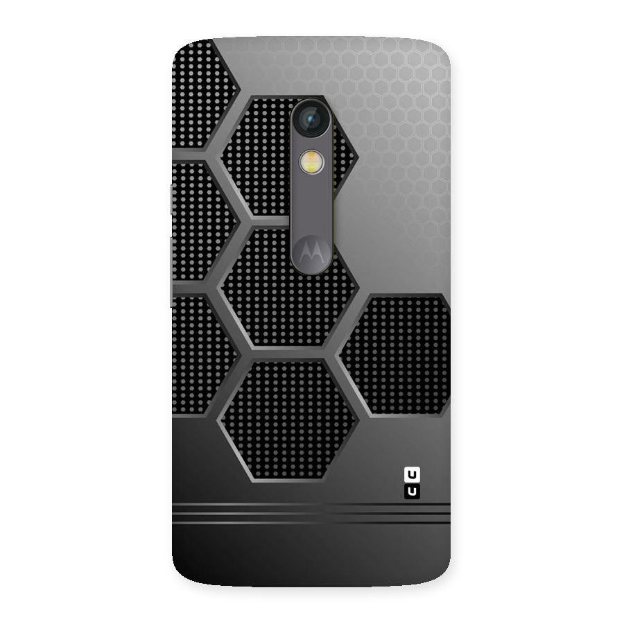 Grey Black Hexa Back Case for Moto X Play