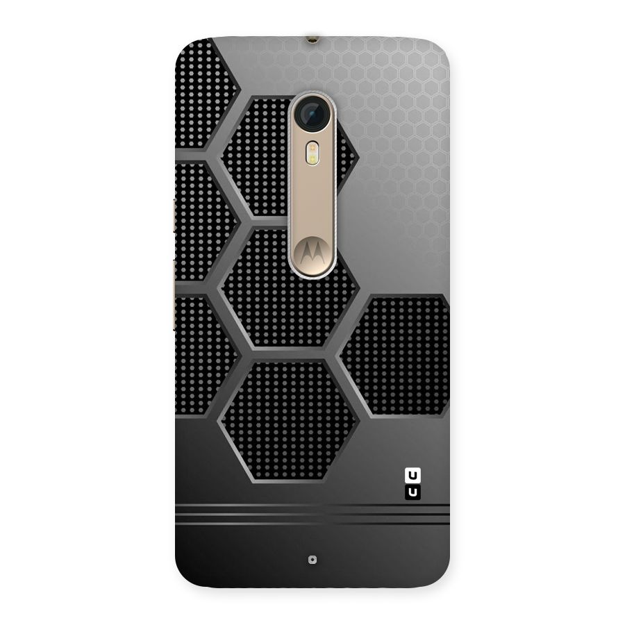 Grey Black Hexa Back Case for Motorola Moto X Style