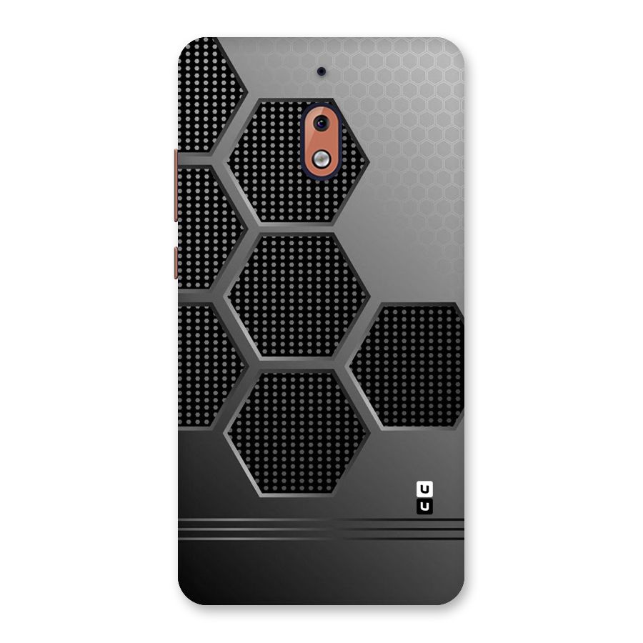 Grey Black Hexa Back Case for Nokia 2.1