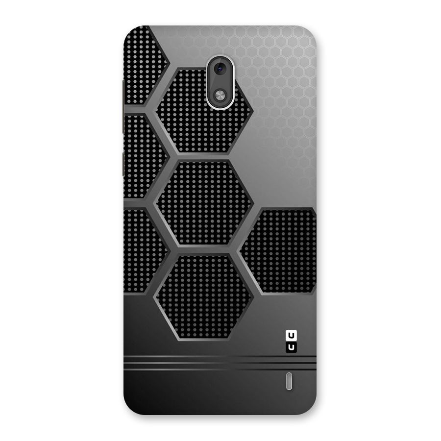 Grey Black Hexa Back Case for Nokia 2