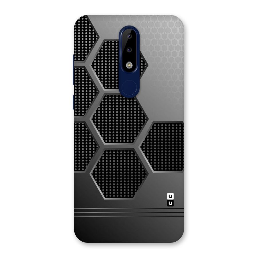Grey Black Hexa Back Case for Nokia 5.1 Plus