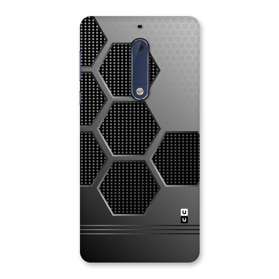 Grey Black Hexa Back Case for Nokia 5