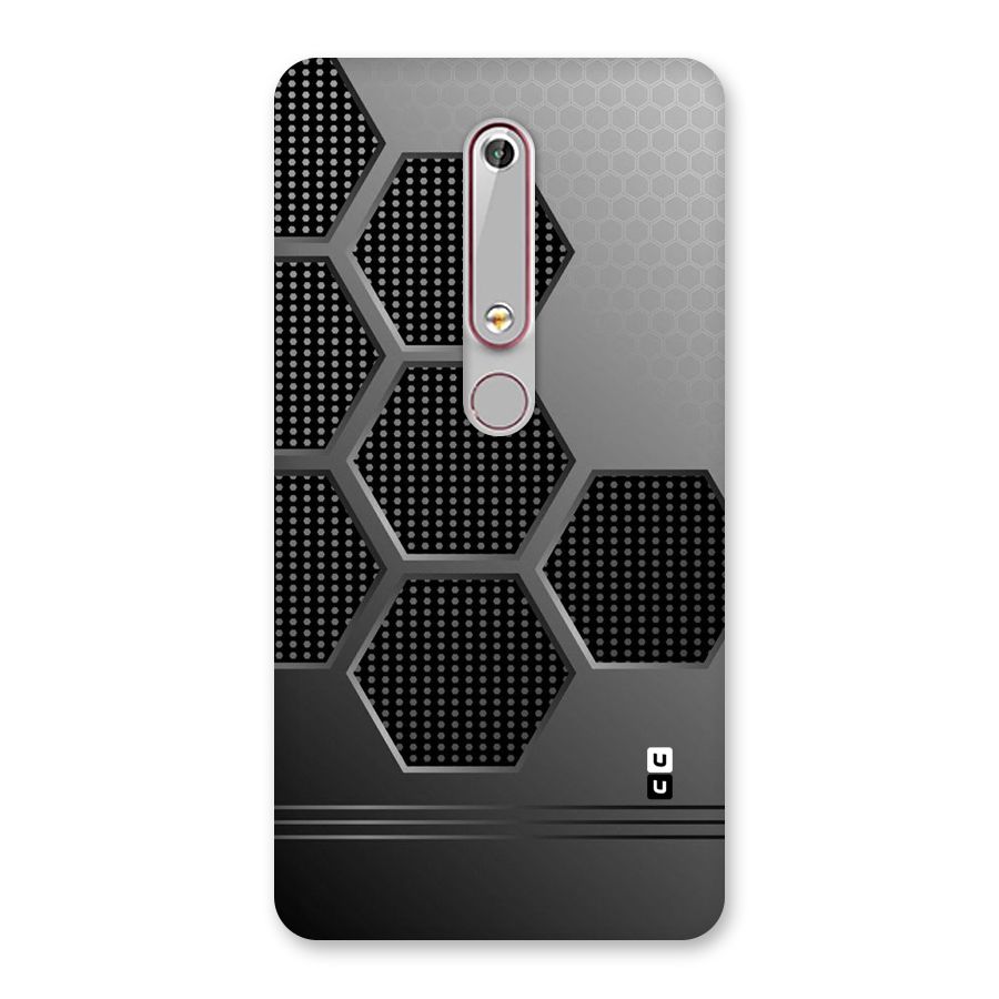 Grey Black Hexa Back Case for Nokia 6.1