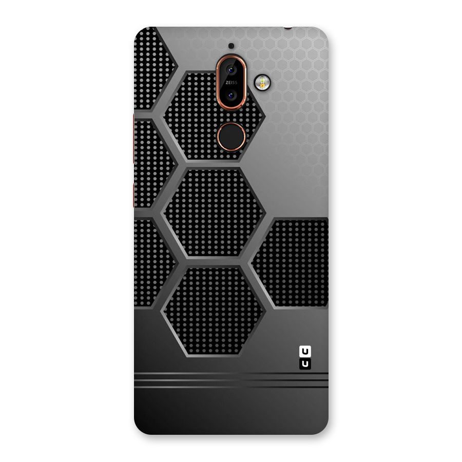 Grey Black Hexa Back Case for Nokia 7 Plus