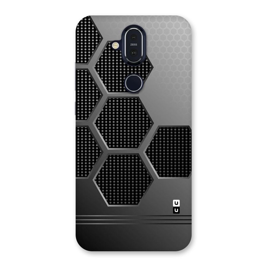 Grey Black Hexa Back Case for Nokia 8.1