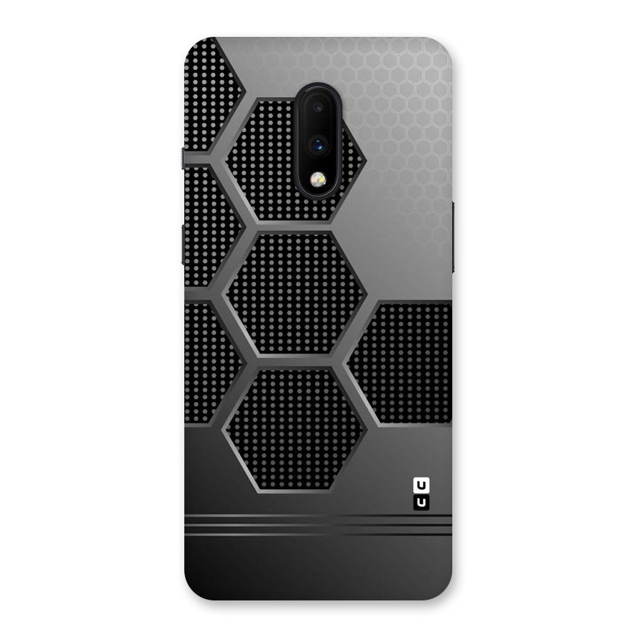 Grey Black Hexa Back Case for OnePlus 7