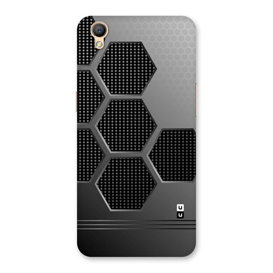 Grey Black Hexa Back Case for Oppo A37