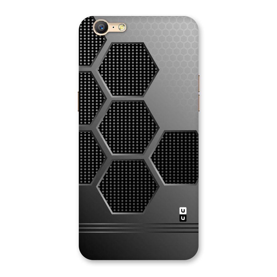 Grey Black Hexa Back Case for Oppo A39