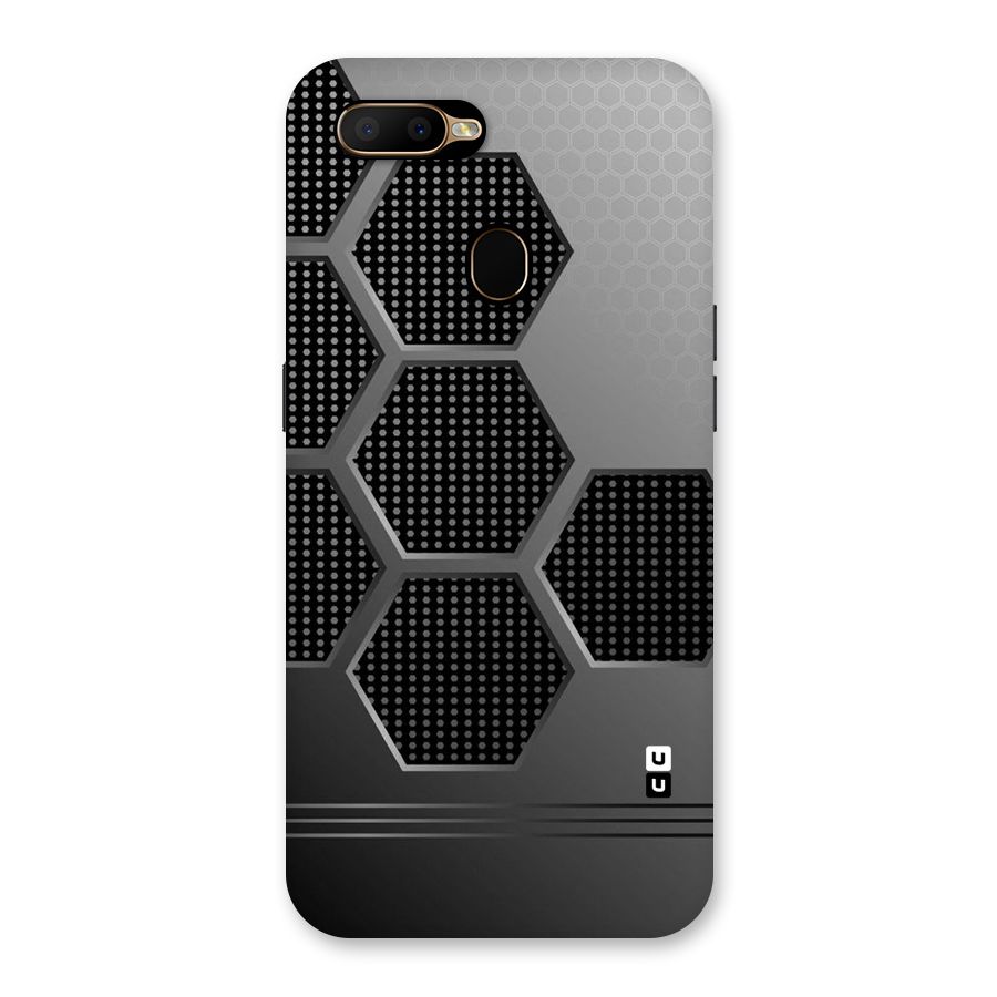 Grey Black Hexa Back Case for Oppo A5s