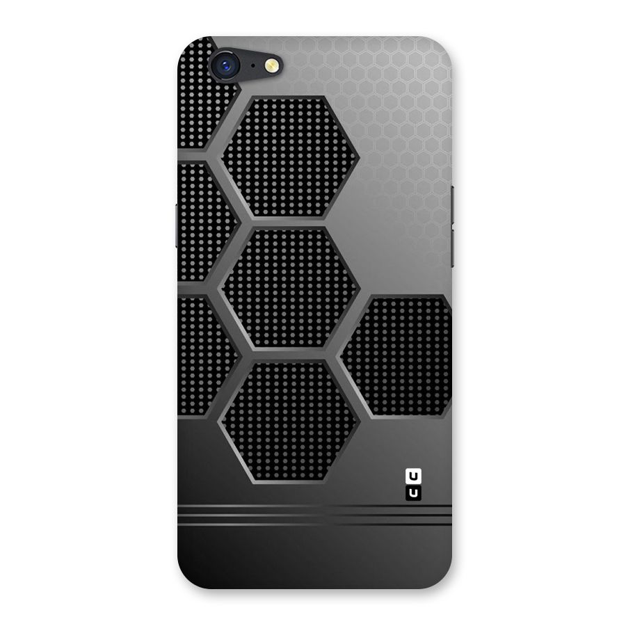 Grey Black Hexa Back Case for Oppo A71