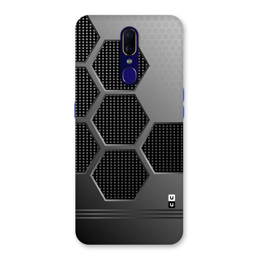 Grey Black Hexa Back Case for Oppo A9