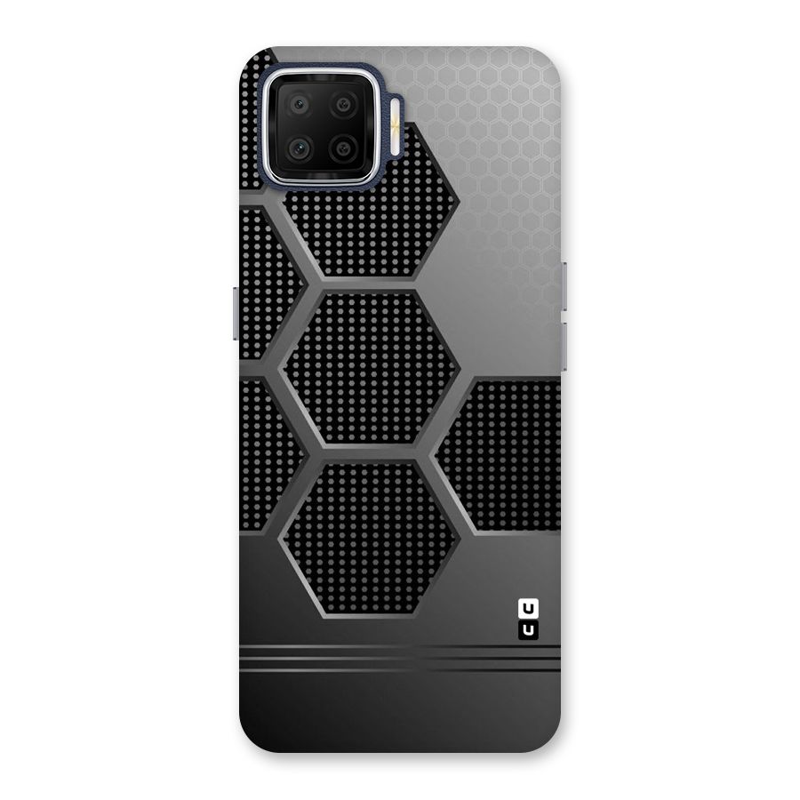 Grey Black Hexa Back Case for Oppo F17