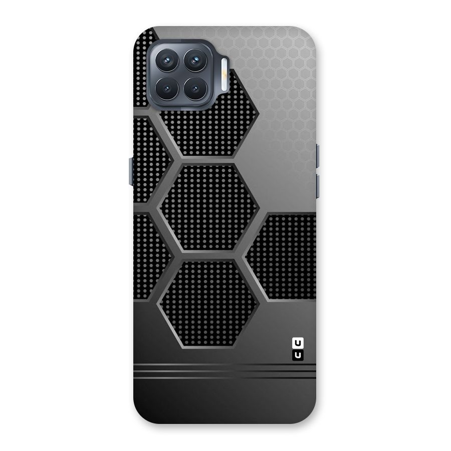 Grey Black Hexa Back Case for Oppo F17 Pro