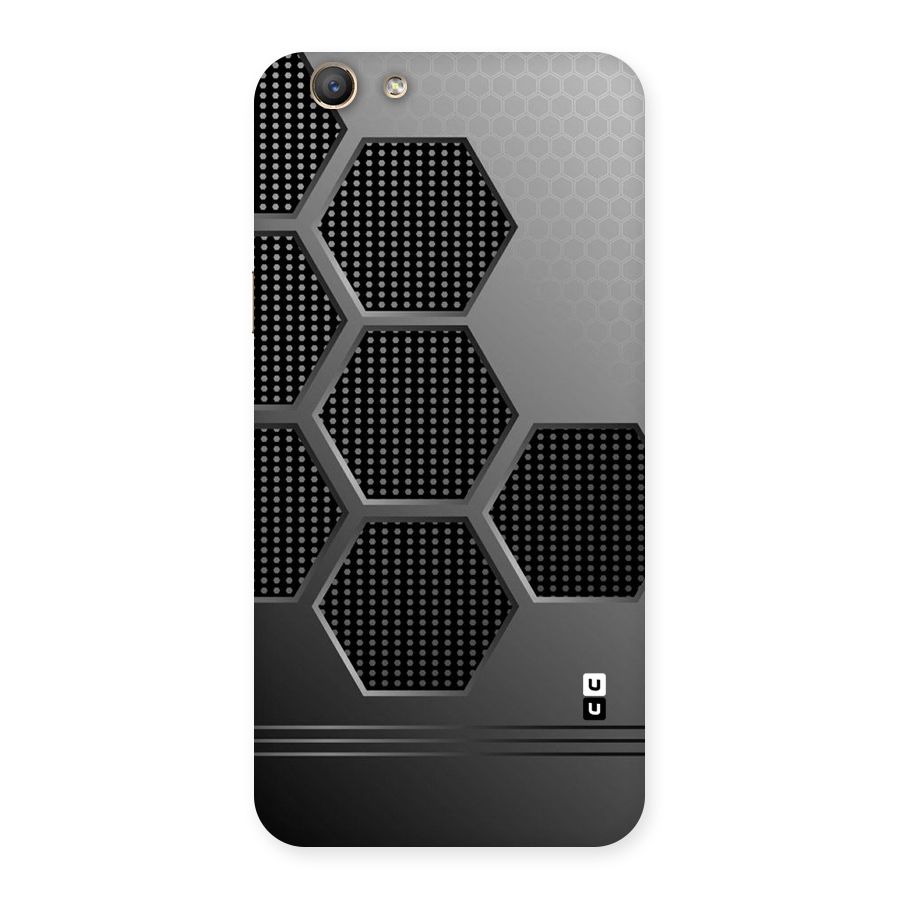 Grey Black Hexa Back Case for Oppo F1s