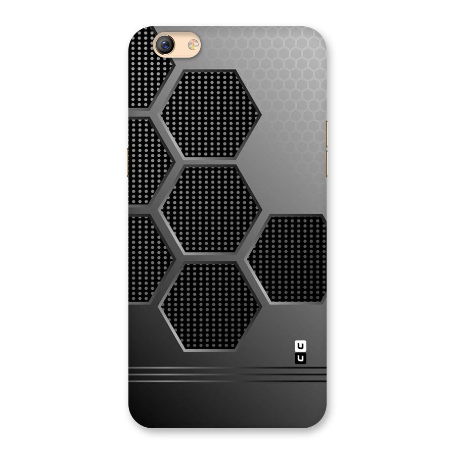 Grey Black Hexa Back Case for Oppo F3 Plus