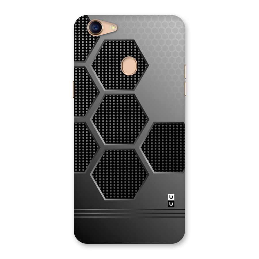 Grey Black Hexa Back Case for Oppo F5