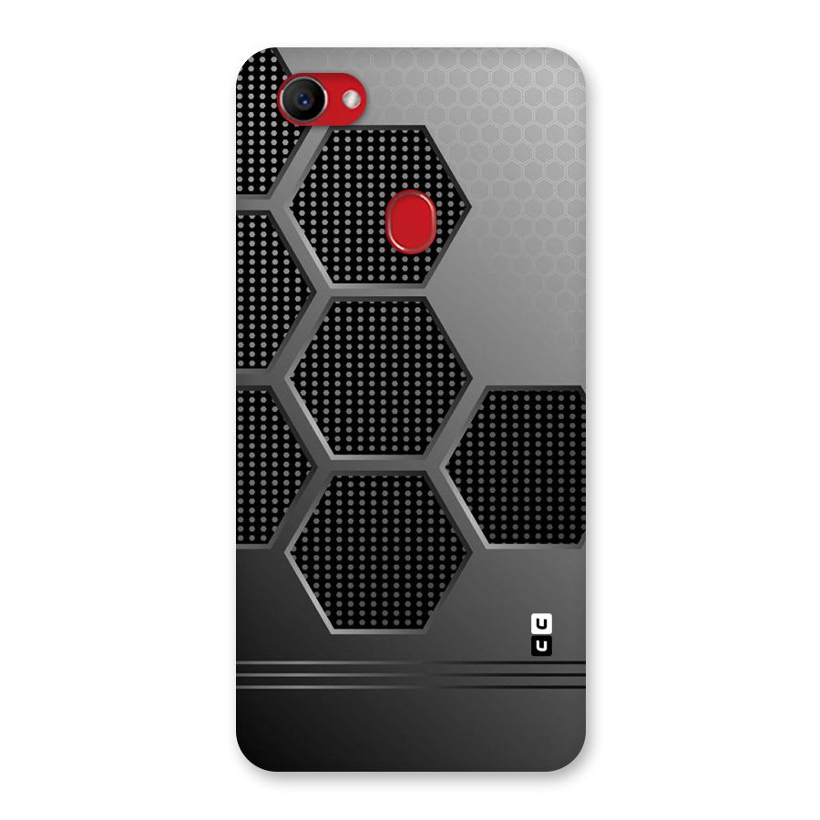Grey Black Hexa Back Case for Oppo F7