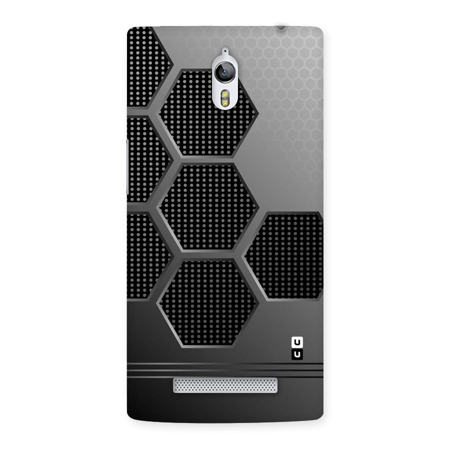 Grey Black Hexa Back Case for Oppo Find 7