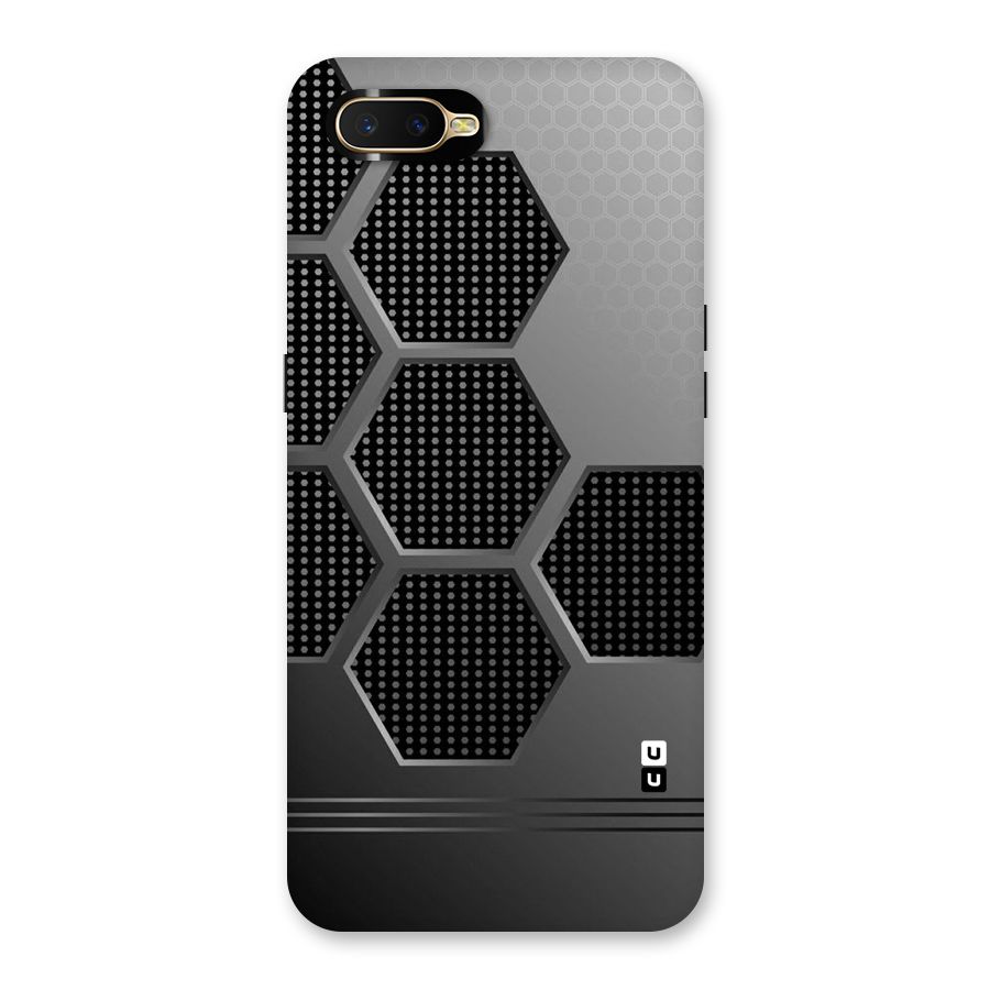 Grey Black Hexa Back Case for Oppo K1