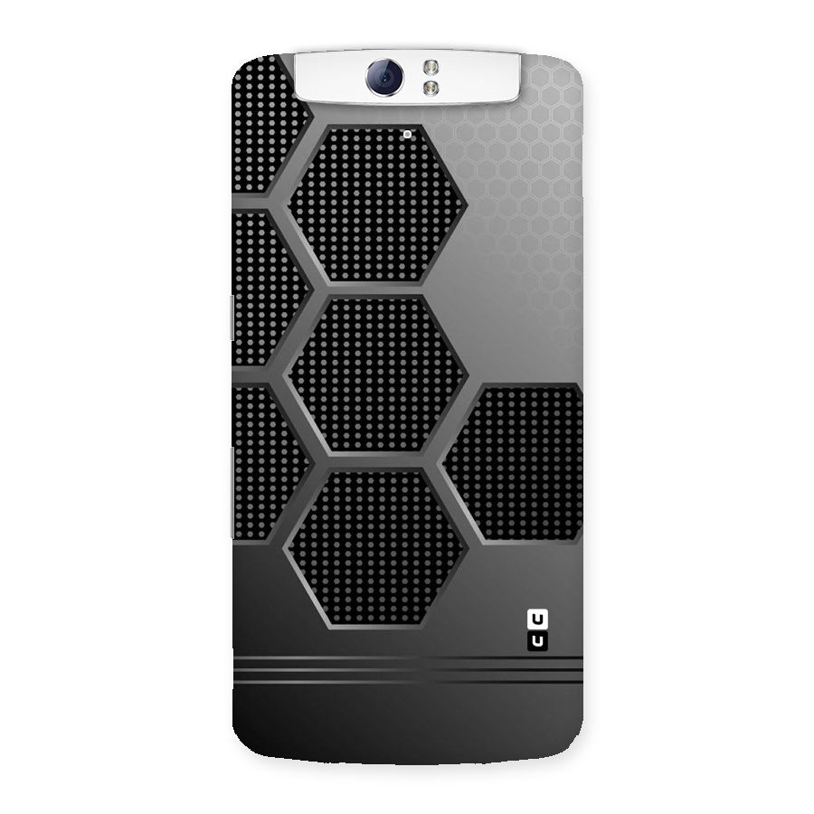 Grey Black Hexa Back Case for Oppo N1