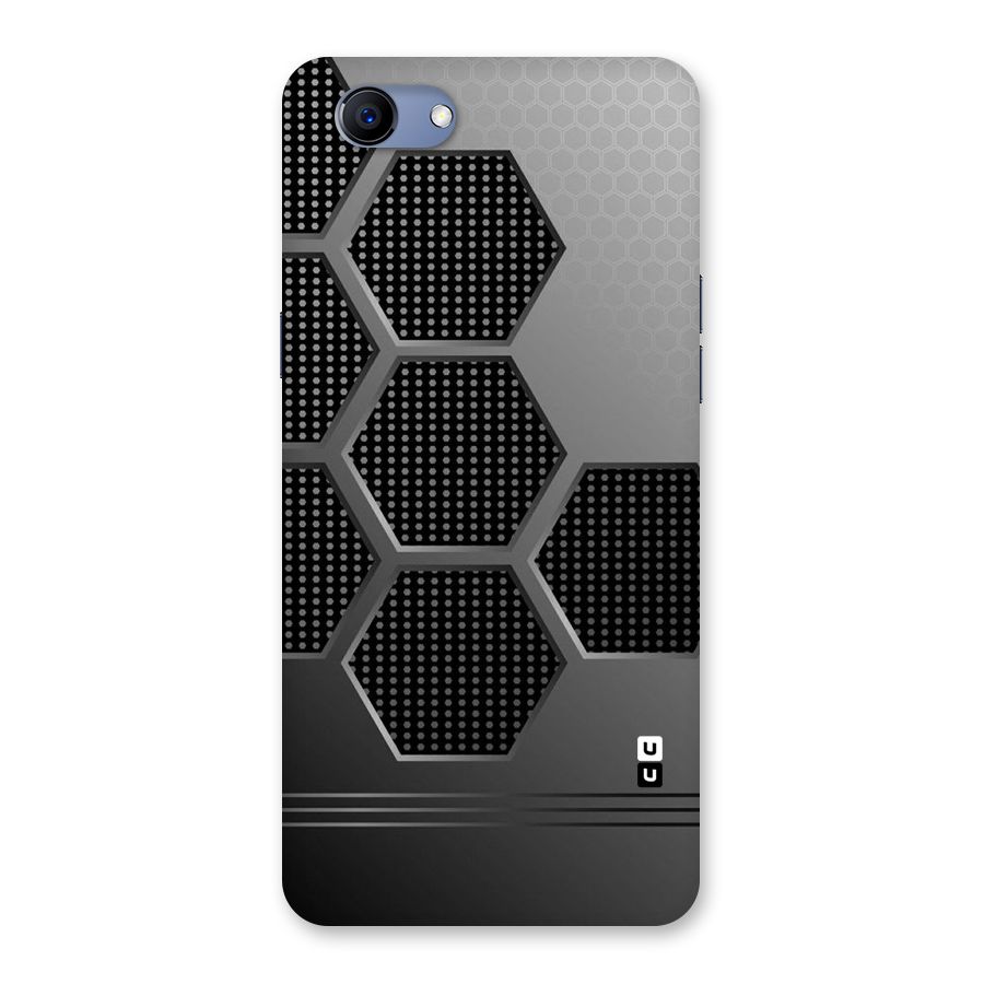 Grey Black Hexa Back Case for Oppo Realme 1