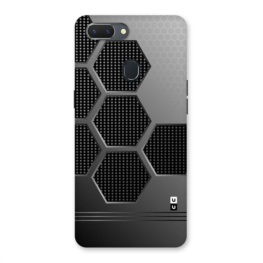 Grey Black Hexa Back Case for Oppo Realme 2