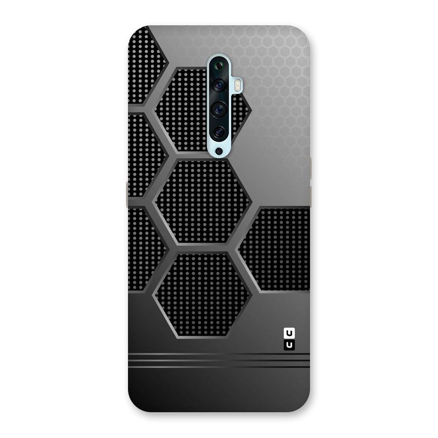 Grey Black Hexa Back Case for Oppo Reno2 F