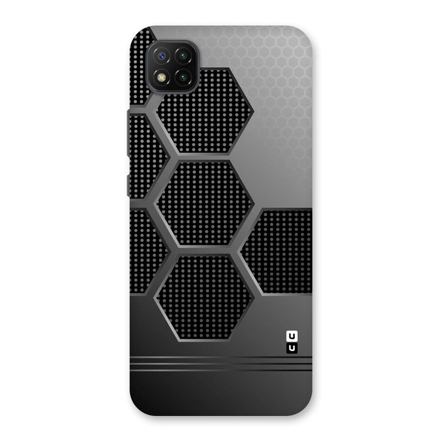 Grey Black Hexa Back Case for Poco C3