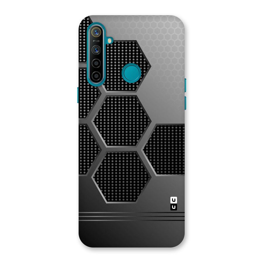 Grey Black Hexa Back Case for Realme 5i