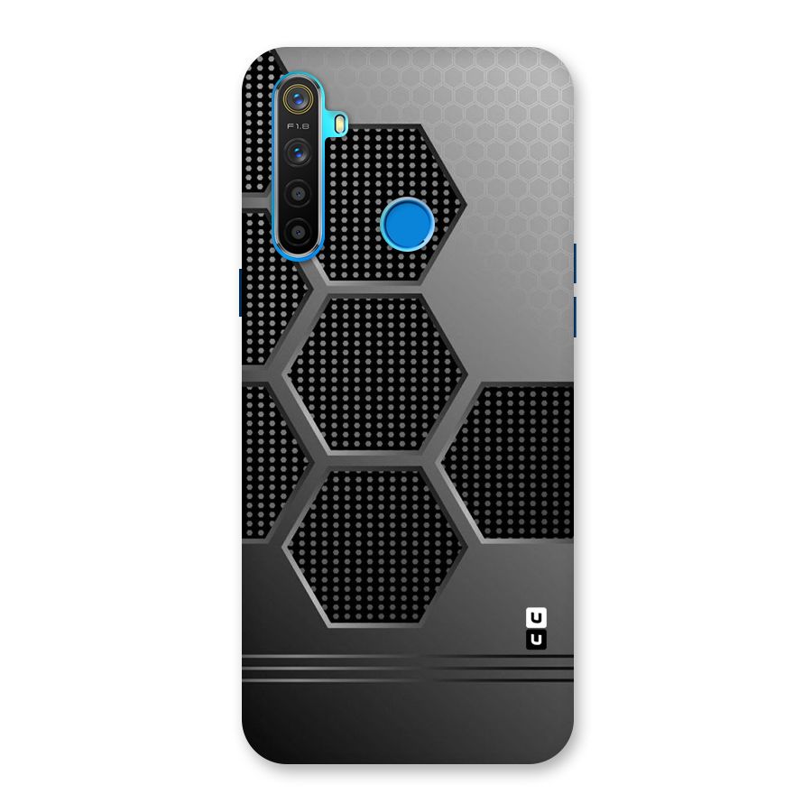 Grey Black Hexa Back Case for Realme 5s