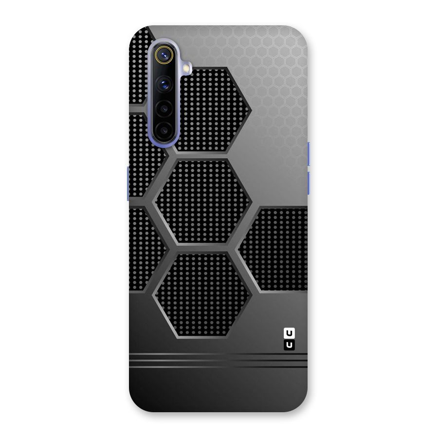 Grey Black Hexa Back Case for Realme 6