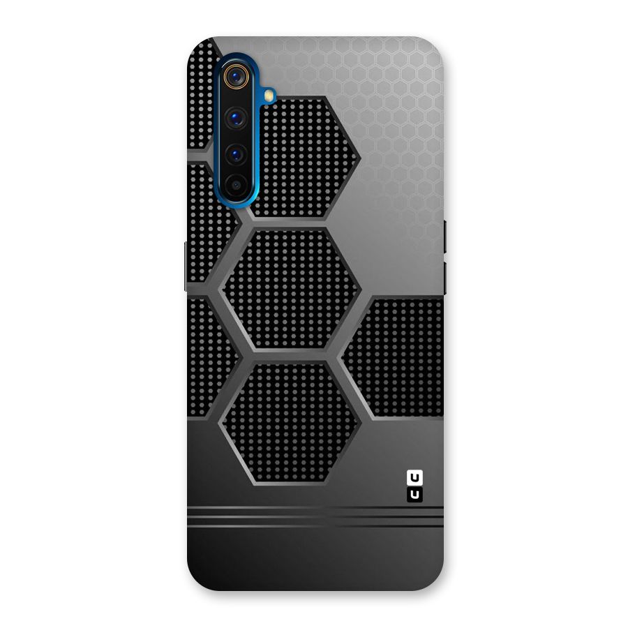 Grey Black Hexa Back Case for Realme 6 Pro