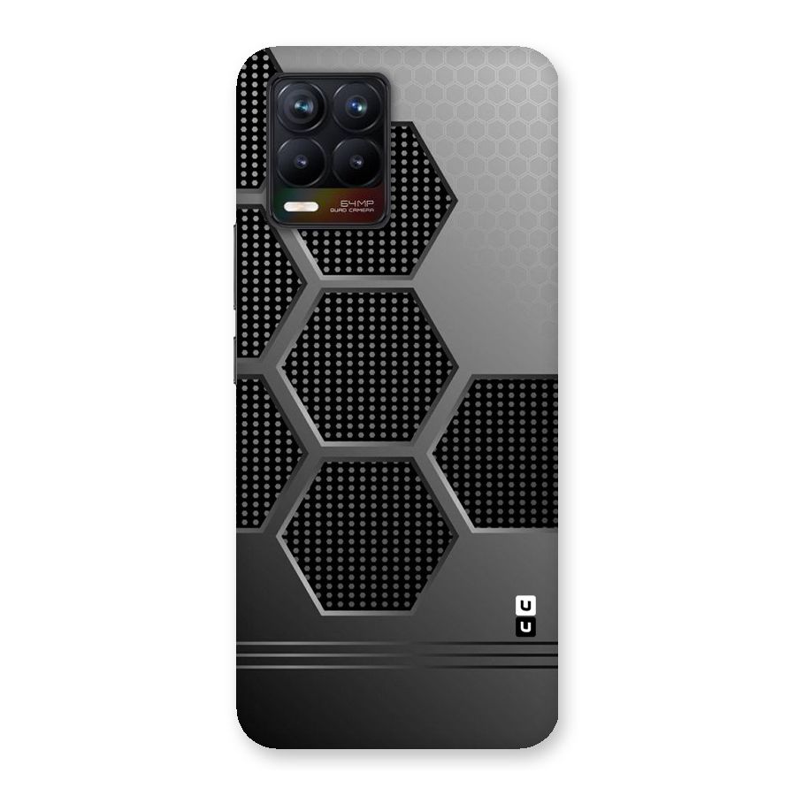 Grey Black Hexa Back Case for Realme 8