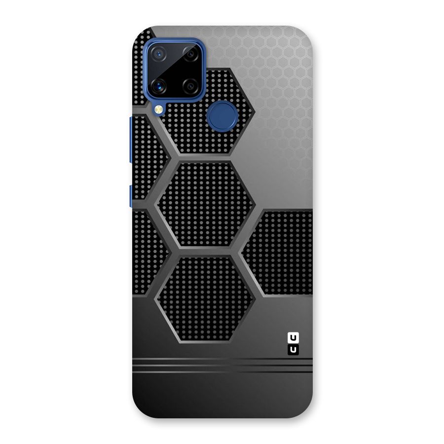 Grey Black Hexa Back Case for Realme C12