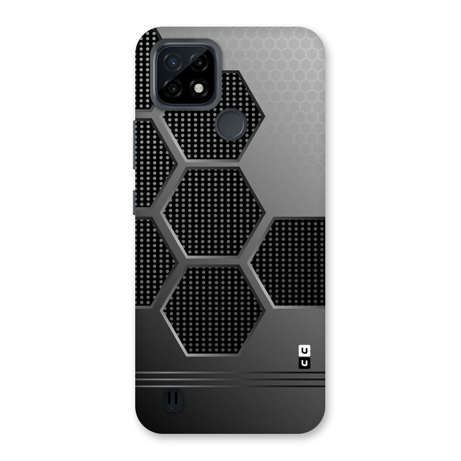 Grey Black Hexa Back Case for Realme C21