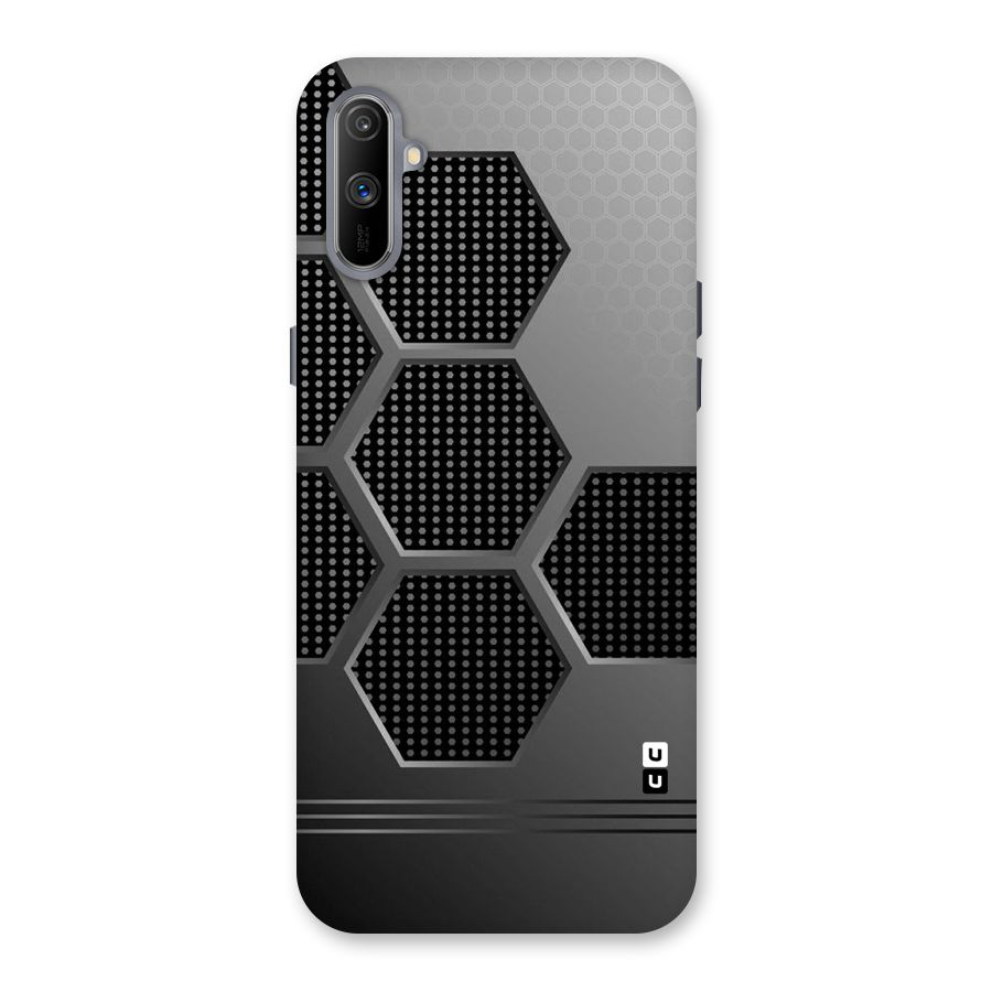 Grey Black Hexa Back Case for Realme C3