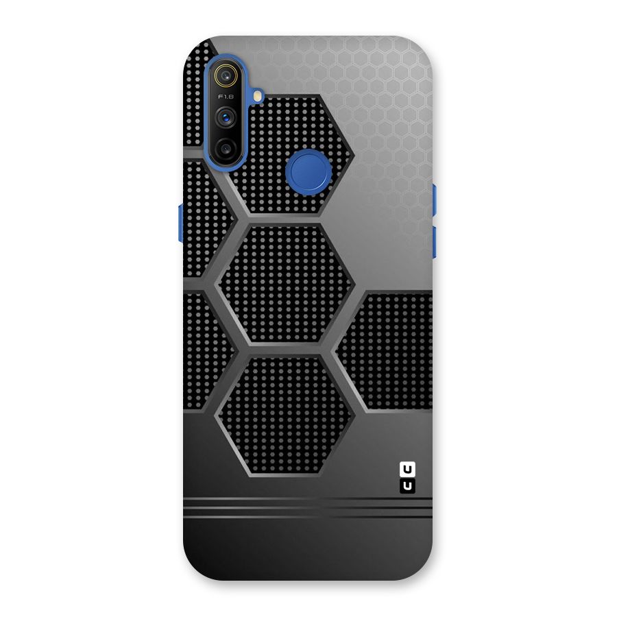 Grey Black Hexa Back Case for Realme Narzo 10A