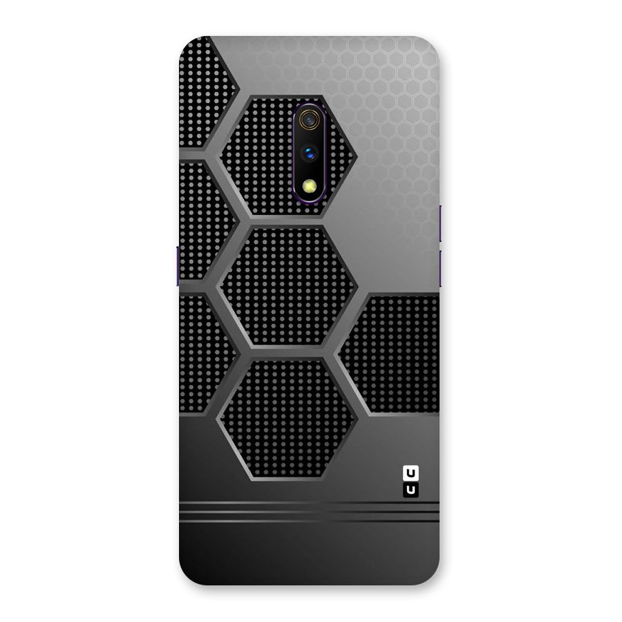 Grey Black Hexa Back Case for Realme X